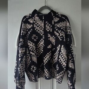 Anthropologie Plus 3X Knit Sweater – Beatriz Mock-Neck Navy & Cream